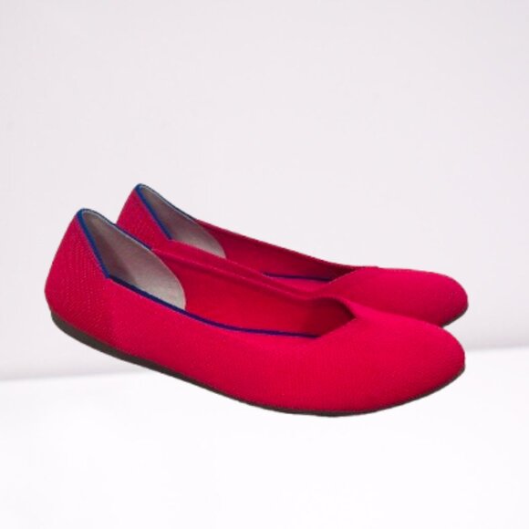 Rothy’s The Flat Round Toe Ballet Flats Size 9 Hot Pink Worn Twice - Picture 5 of 10